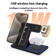 3 In 1 LED Fast Wireless Foldable Charging Station