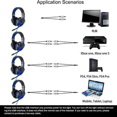 Wired  Gaming Headphones with Light Up Feature