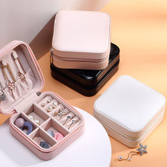 Portable  PU Leather Jewelry Storage Box