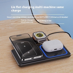 3 In 1 LED Fast Wireless Foldable Charging Station